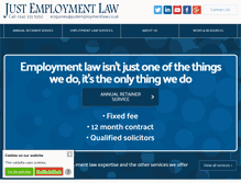 Tablet Screenshot of justemploymentlaw.co.uk